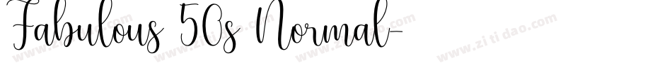Fabulous 50s Normal字体转换